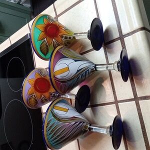 Set of 4 Mexican Margeritas Glasss